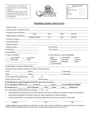 Fillable Online business license prior to beginning Fax Email Print ...