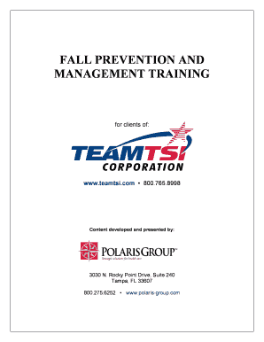 fall prevention and management training - What is Team TSI University