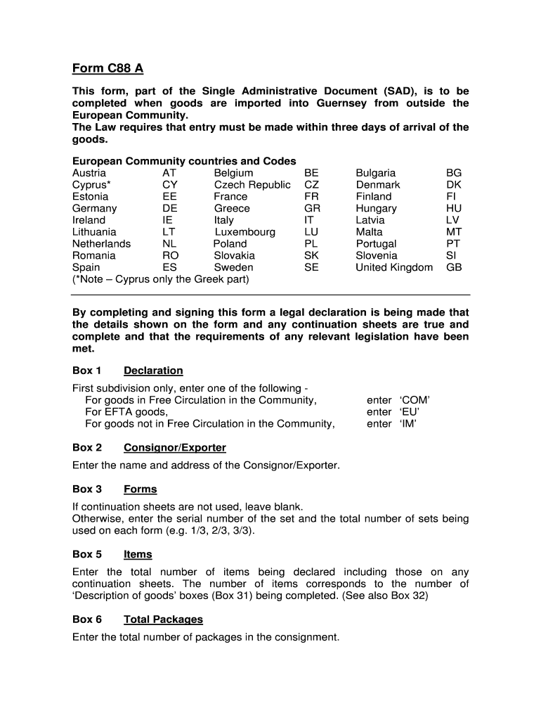 Form C88 A - GOV.GG Preview on Page 1