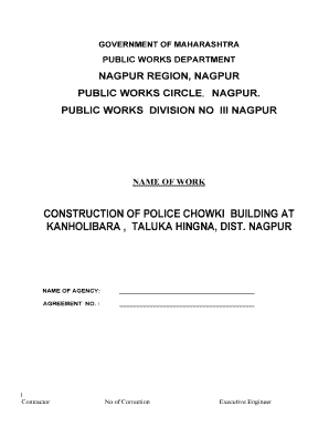 Fillable Online construction of police chowki building at kanholibara