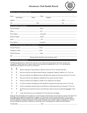 9 Adventurer Club Health Record.doc