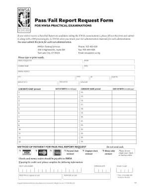 Fillable Online Pass/Fail Report Request Form - National Wireless ...