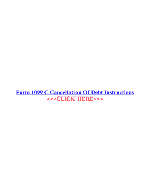 Fillable Online Form 1099 C Cancellation Of Debt Instructions Fax Email ...