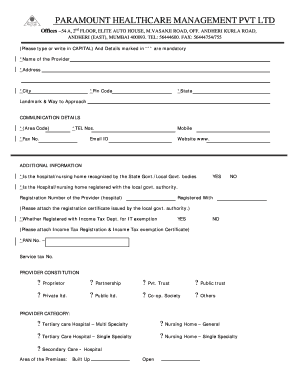 Fillable Online Hospital Information Form New.PDF Fax Email Print ...