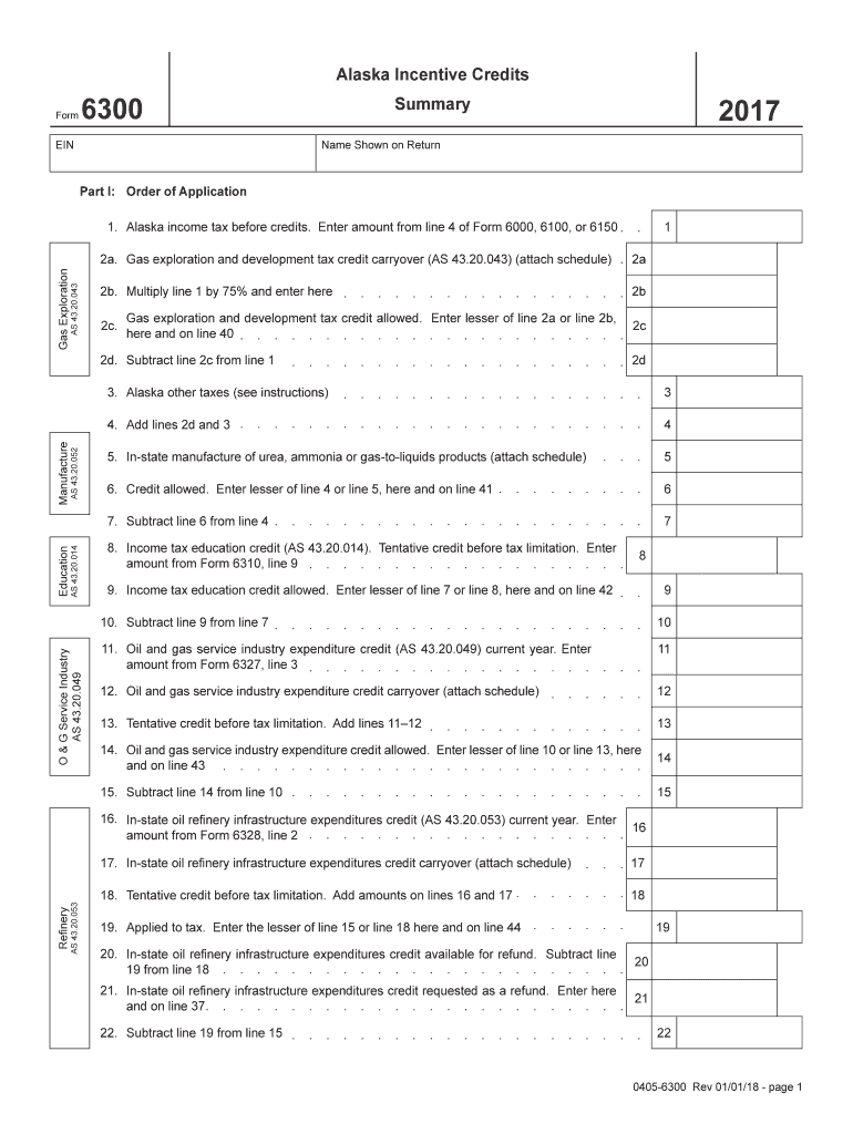 Alaska Incentive Credits Summary Preview on Page 1