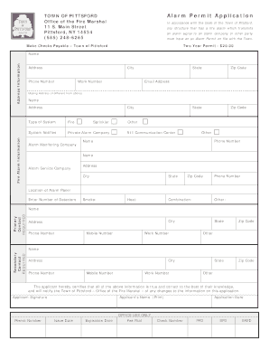 alarmpermit. Alarm Permit Application