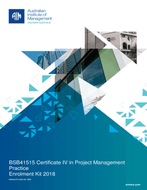 BSB41515 Certificate IV in Project Management