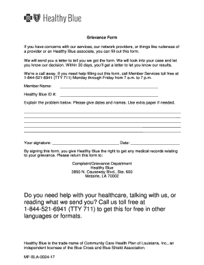 Grievance Form. Grievance Form