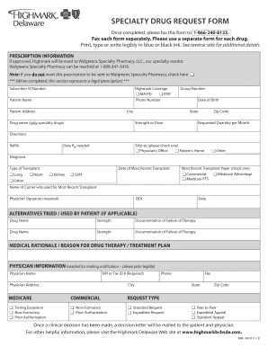 Specialty Drug Request Form