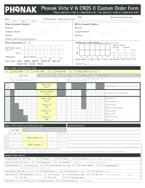 phonak virto order form