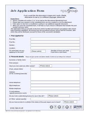 Job Application Form - Hamson Barron Smith