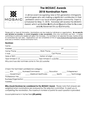 The MOSAIC Awards 2018 Nomination Form - Jewish Family and ...