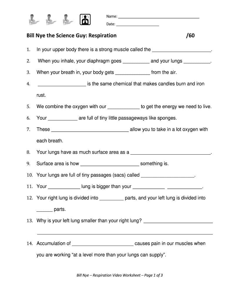 Bill Nye Respiration - Fill Online, Printable, Fillable, Blank With Regard To Bill Nye Biodiversity Worksheet Answers