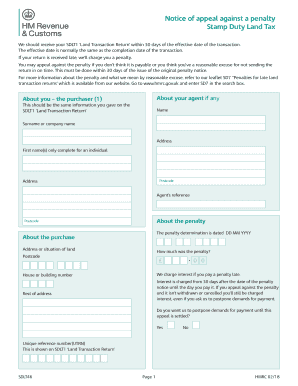 stamp duty land tax form
