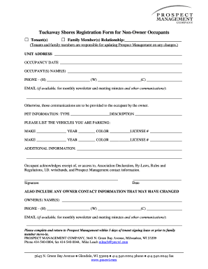 Non-owner occupant registration form - WordPress.com