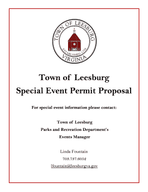 Town of Leesburg Special Event Permit Proposal