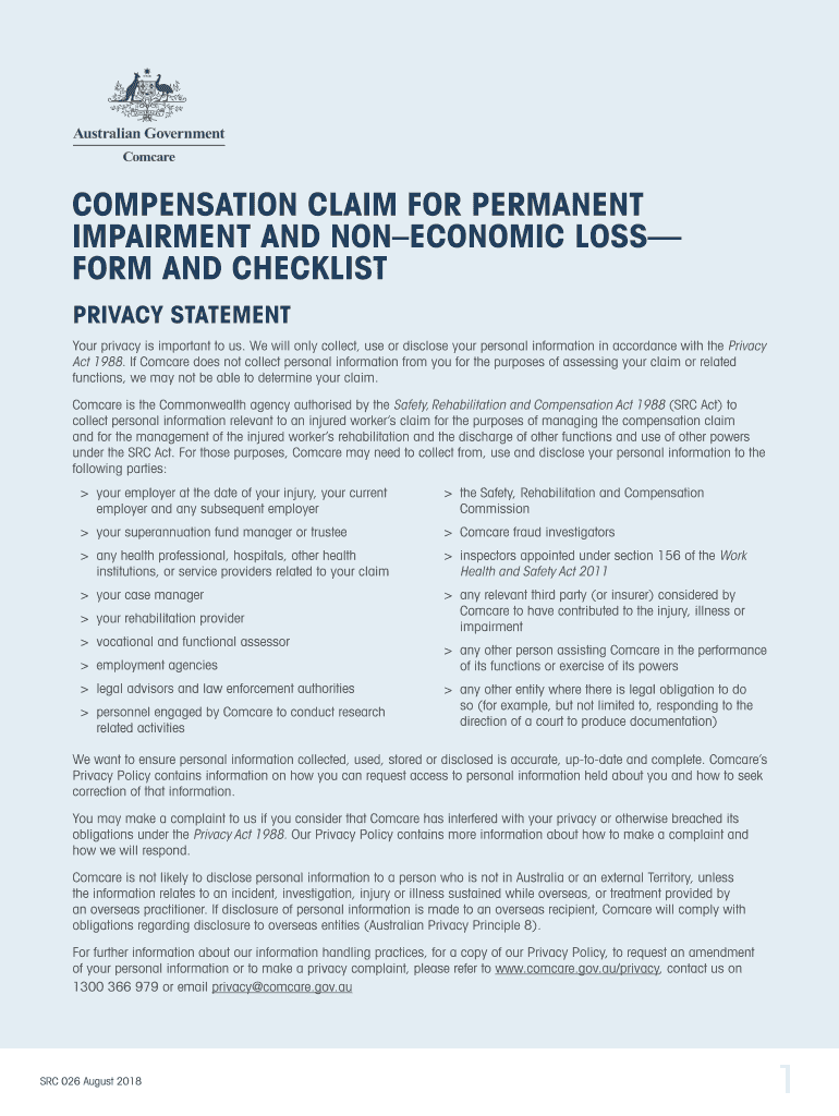 fillable-online-compensation-claim-for-permanent-impairment-and-non