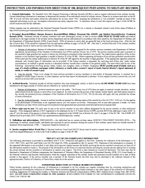 SF 180 Request for Military Records