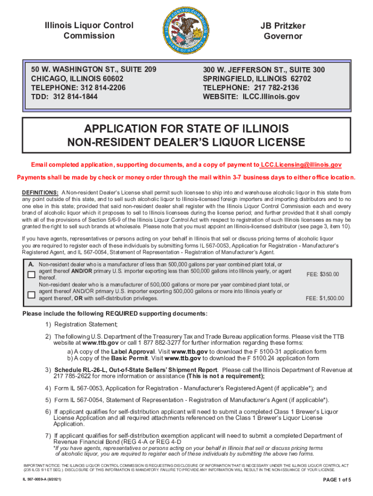 Application for State of Illinois NonResident Dealer's Fill out