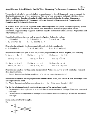 Fillable Online Geometry Final Exam Review.tst - Amphitheater Public ...