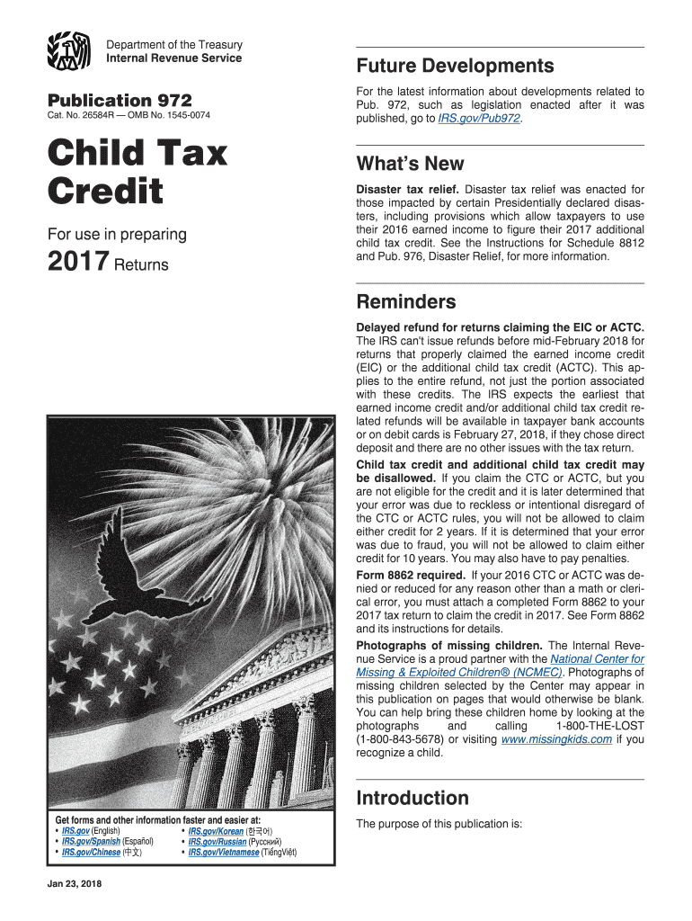 Publication 972 (2017), Child Tax Credit Internal - IRS Preview on Page 1