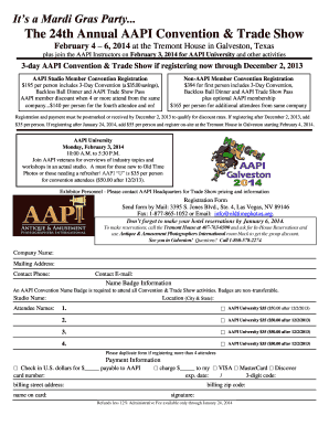 Fillable Online The 24th Annual AAPI Convention &amp; Trade Show - Antique ...