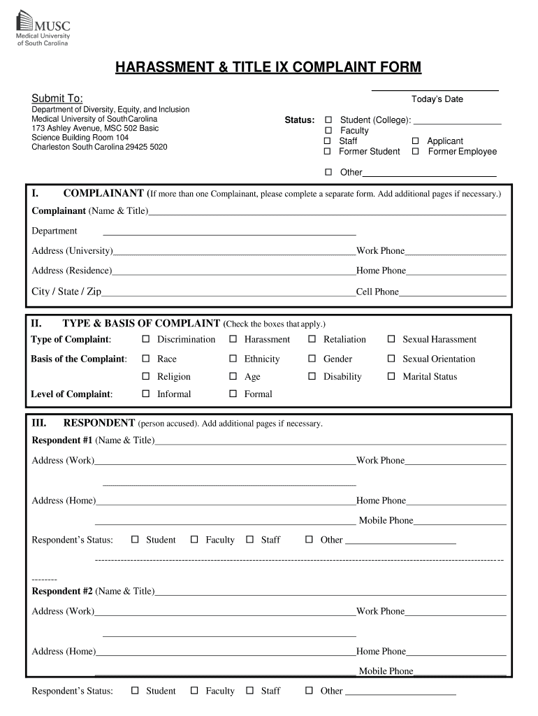 title ix form Preview on Page 1.