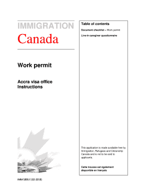 IMM 5895 E : Work Permit