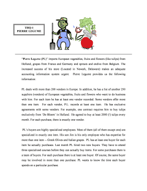 Pierre Legume (PL) imports European vegetables, fruits and flowers