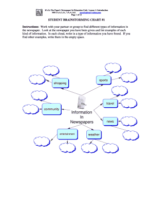 Newspaper Education Student Activity