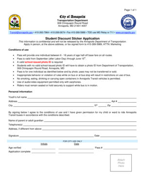 Student Discount Sticker Application