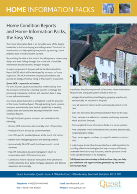 UK Home Information Pack Index Form