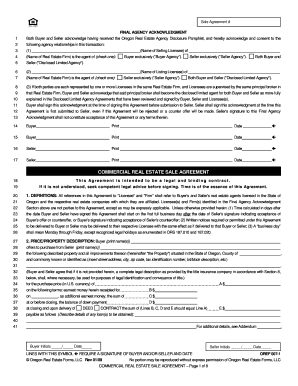 Oregon Commercial Real Estate Sale Agreement