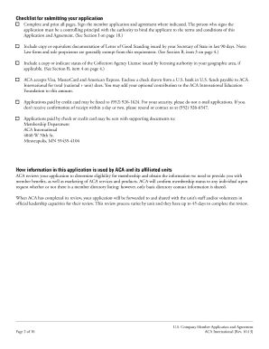 U.S. Company Member Application and Agreement