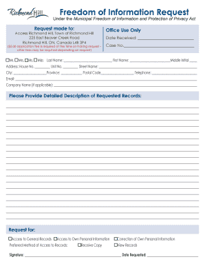 Freedom of Information Request Form