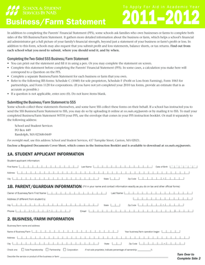 Parents' Business Farm Statement