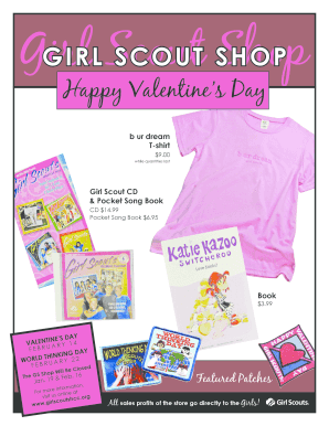 Girl Scout Shop Order Form