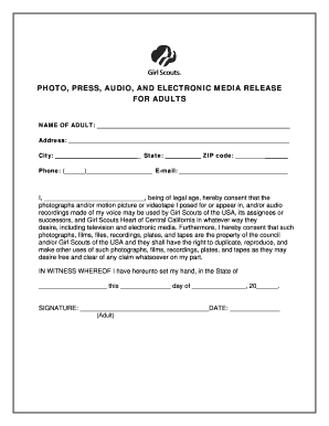 Photo Press Media Release Form