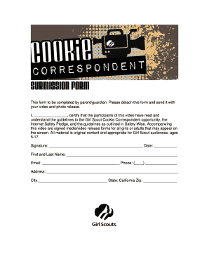 Girl Scout Media Release Form