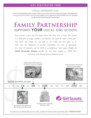 Girl Scouts Registration Form