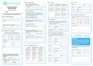 Confined Space Entry Permit