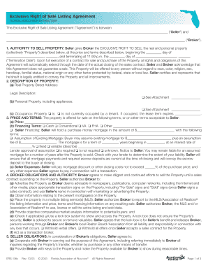 Exclusive Right of Sale Listing Agreement