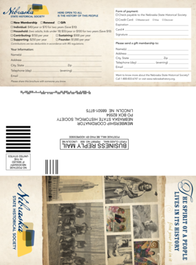 Nebraska State Historical Society Membership Form