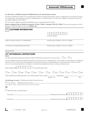 Fidelity Automatic Withdrawals Form