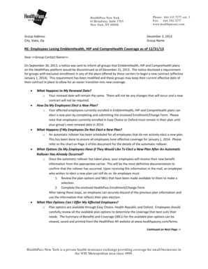 HealthPass Enrollment Change Form