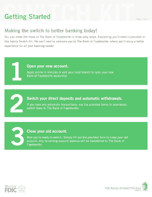 Bank of Fayetteville Switch Kit