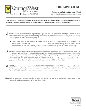 Vantage West Switch Kit