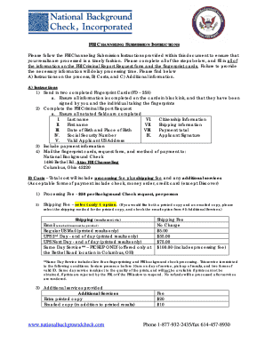 FBI Criminal Report Request Form