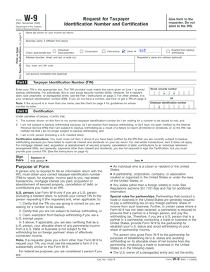 IRS Form W-9