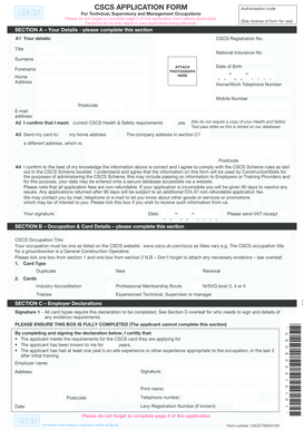 CSCS Application Form